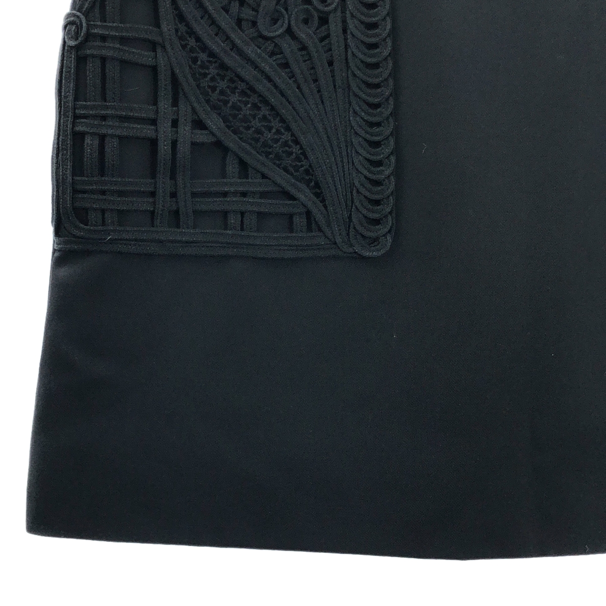 Mame Kurogouchi / マメクロゴウチ Wool High Waisted Mini Skirt コード エンブロイダリー スカート