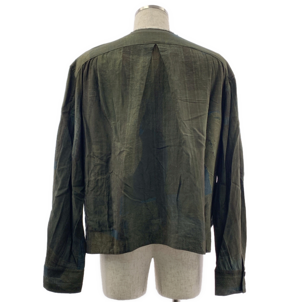 ziggy chen / ジギーチェン 総柄 カットオフノーカラー オーバー ジャケット