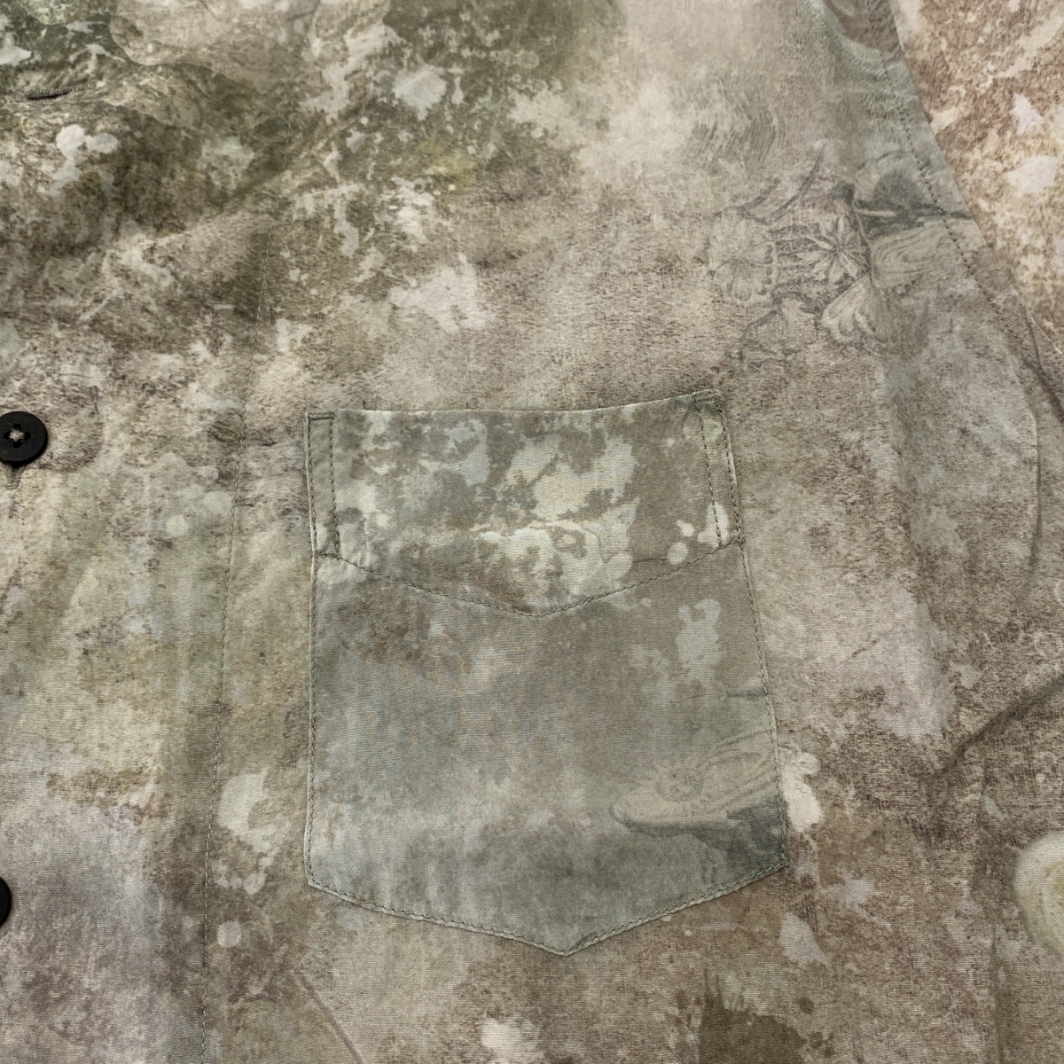 ziggy chen / ジギーチェン PRINTED SHORT SLEEVE SHIRT / 総柄 オープンカラー オーバー シャツ