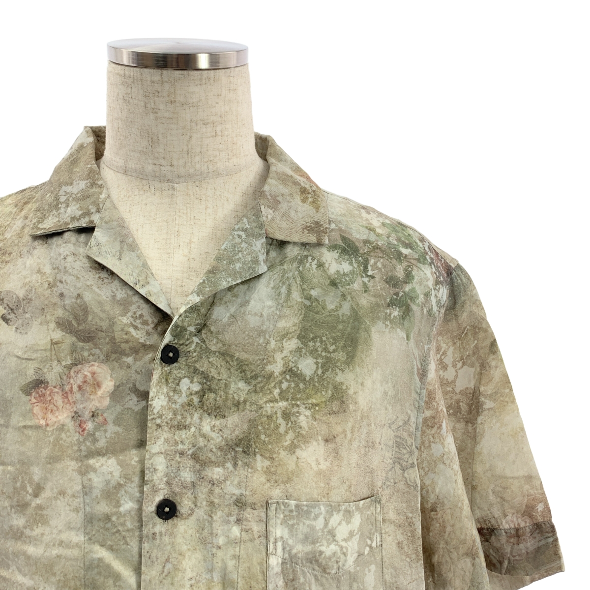 ziggy chen / ジギーチェン PRINTED SHORT SLEEVE SHIRT / 総柄 オープンカラー オーバー シャツ