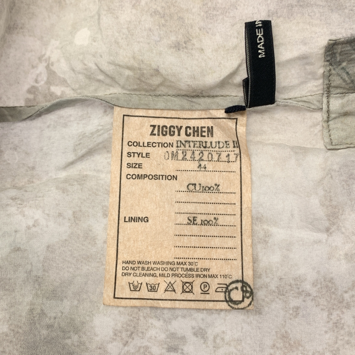 ziggy chen / ジギーチェン PRINTED SHORT SLEEVE SHIRT / 総柄 オープンカラー オーバー シャツ