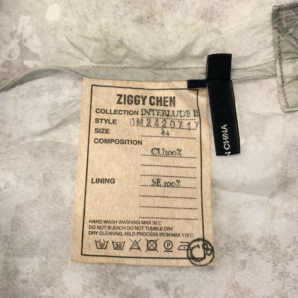 ziggy chen / ジギーチェン PRINTED SHORT SLEEVE SHIRT / 総柄 オープンカラー オーバー シャツ