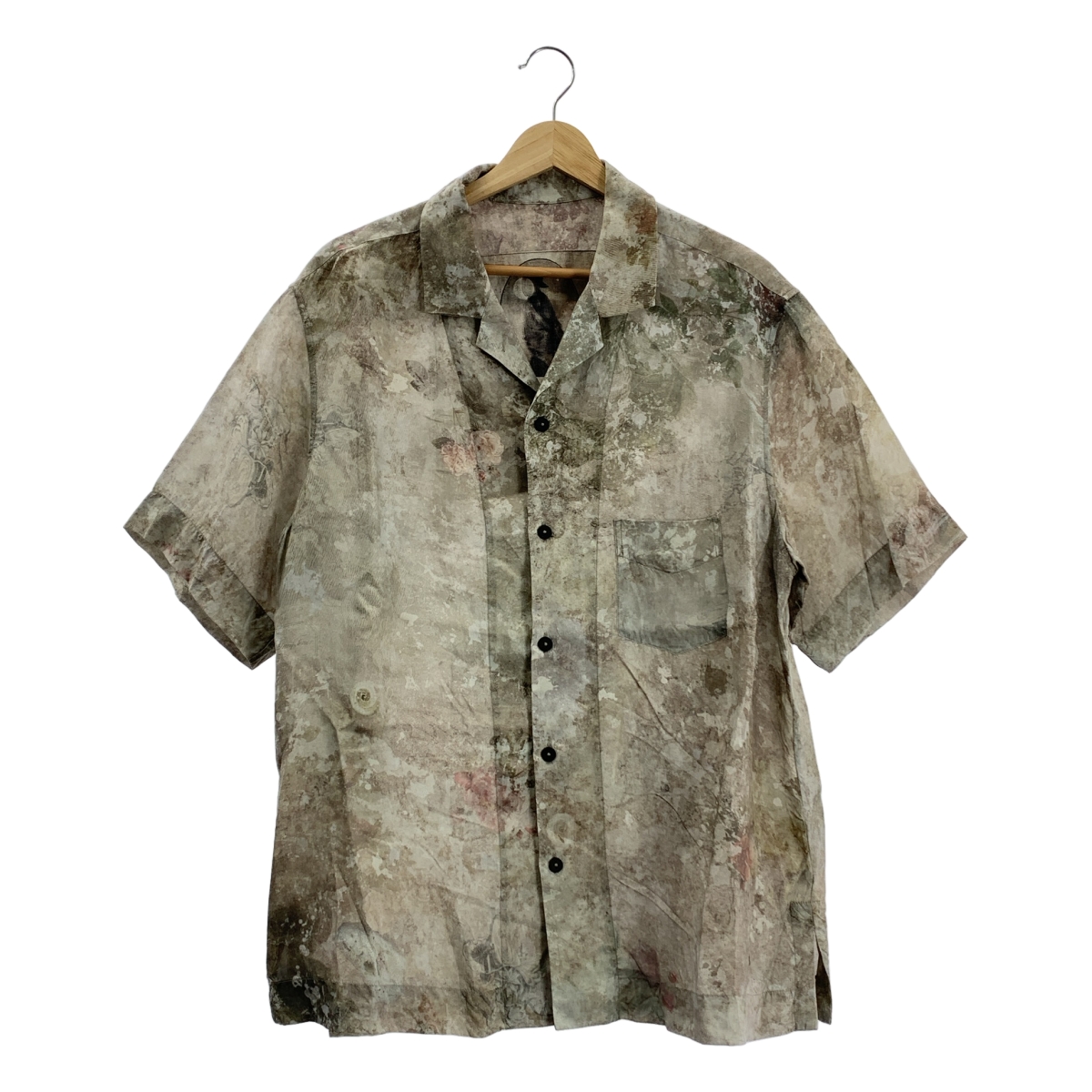ziggy chen / ジギーチェン PRINTED SHORT SLEEVE SHIRT / 総柄 オープンカラー オーバー シャツ