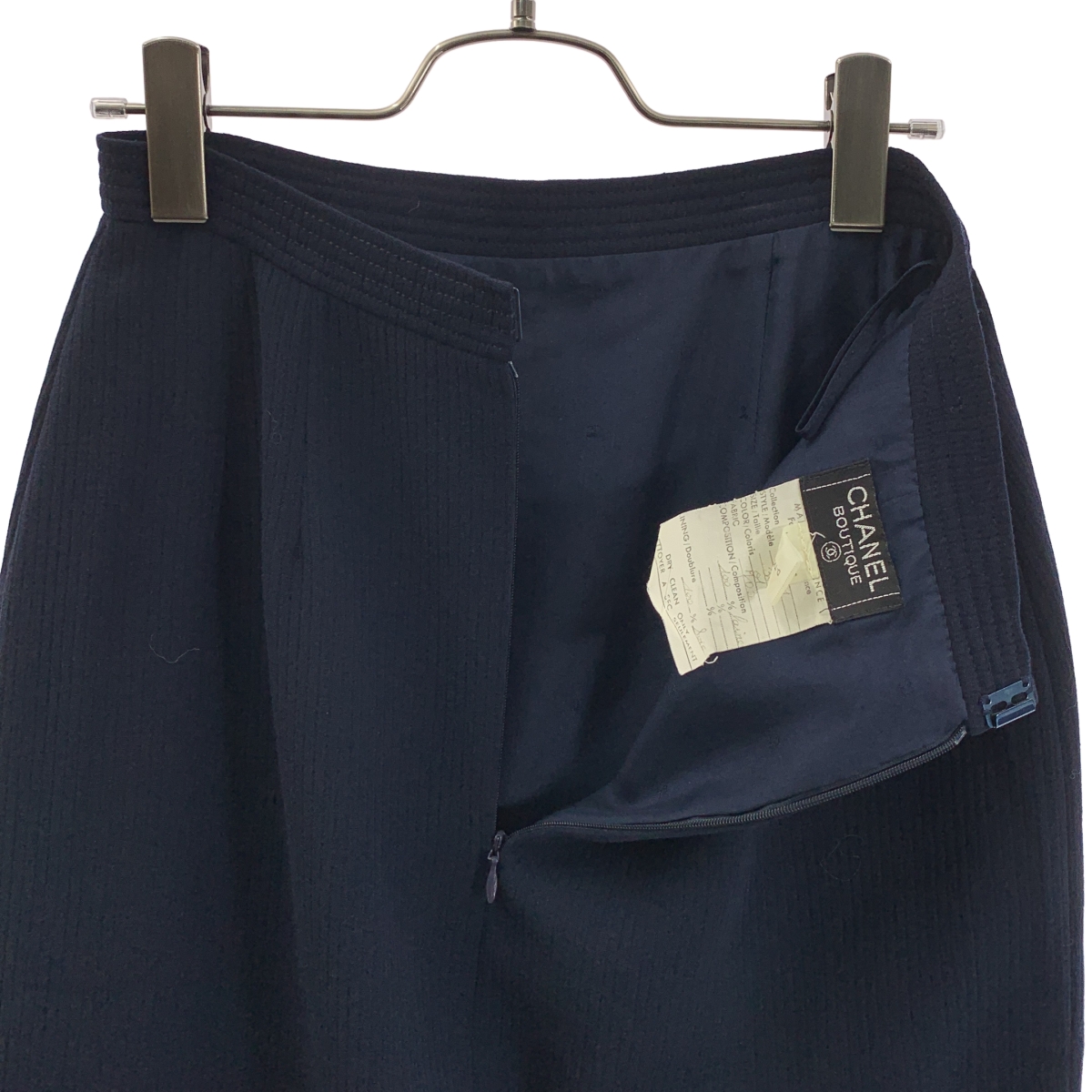 CHANEL / シャネル セットアップ / ココマークボタン ウール ノーカラー ジャケット / スカート