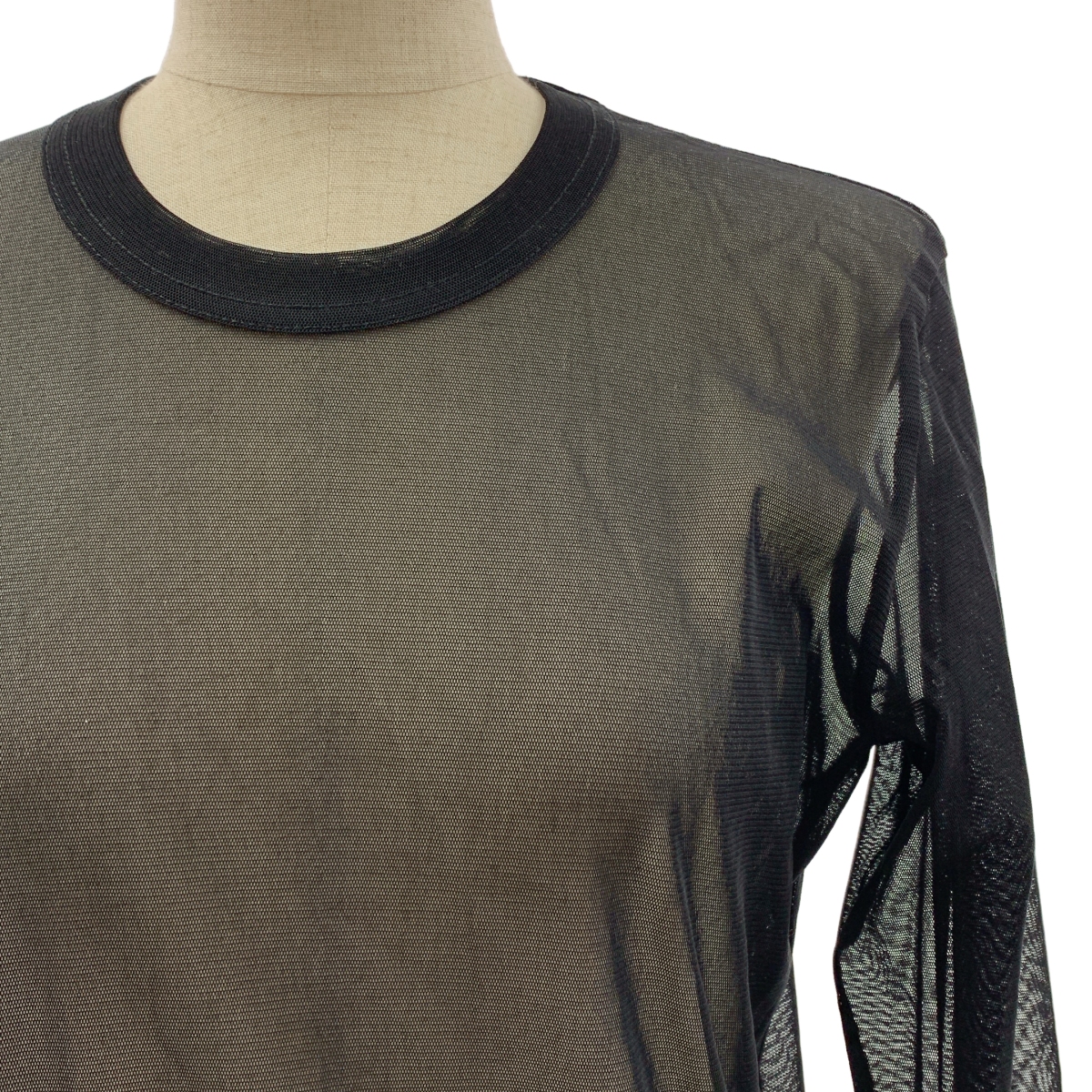 noir kei ninomiya / ノワールケイニノミヤ ポリエステル チュール クルーネック カットソー