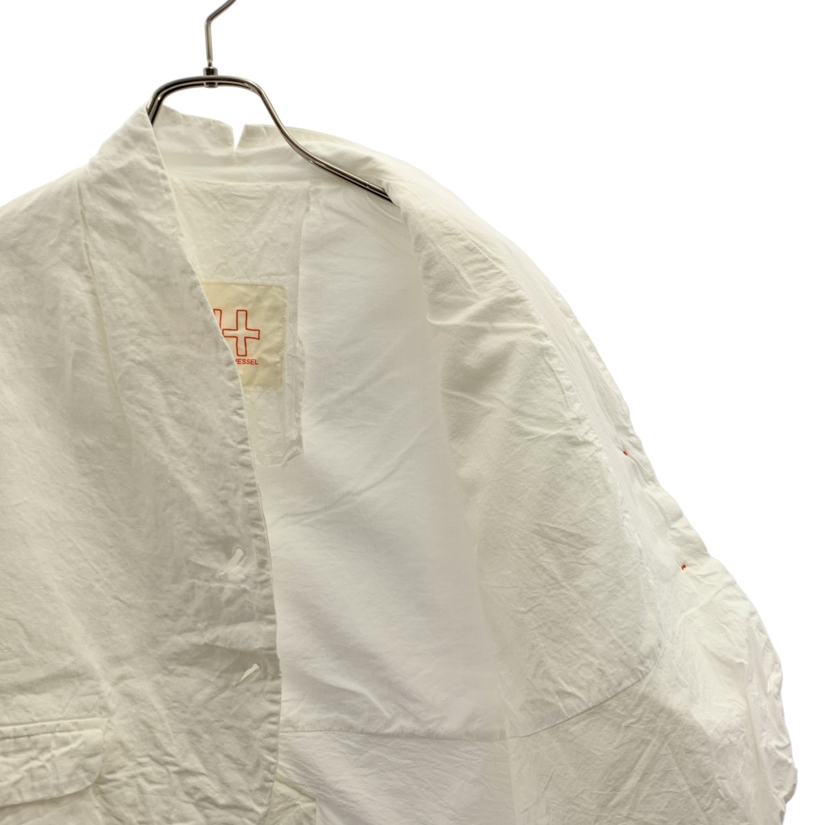 H+ HANNOH WESSEL / アッシュプリュスアノーヴェセル リネン ショールカラー ジャケット