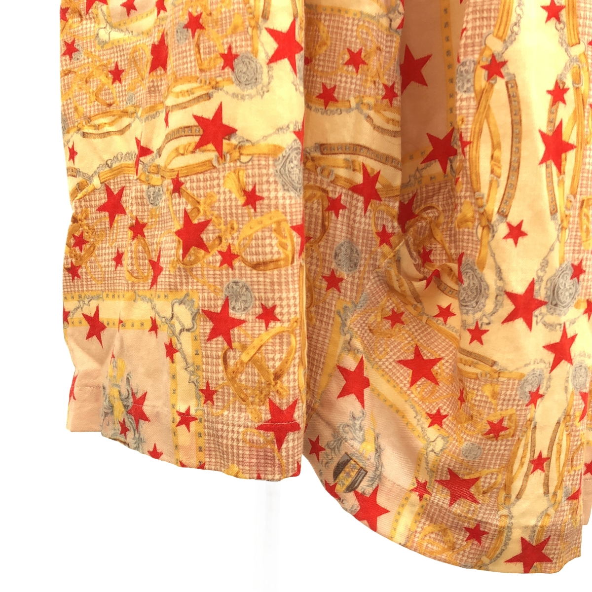 COMME des GARCONS COMME des GARCONS / コムコム 変形 立体 総柄 ドローストリング ウエストゴム スカート / 裏地付き