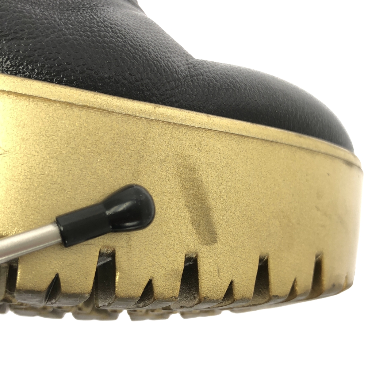 YVES SAINT LAURENT rive gauche / イヴサンローランリヴゴーシュ レザー サイドジップ ヒール ショートブーツ