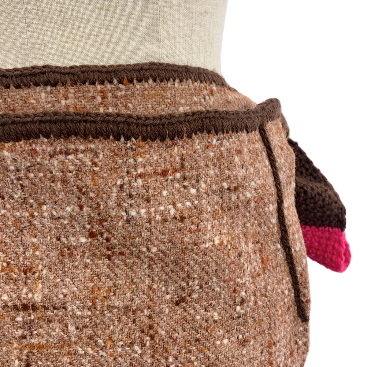 DANIELA GREGIS / ダニエラグレジス ミックスウール ツイード 巻き ラップ スカート