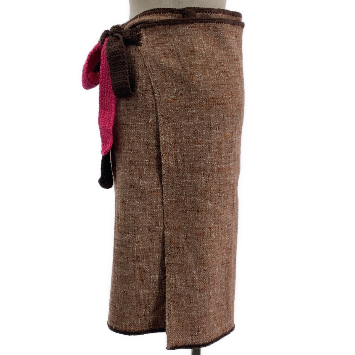 DANIELA GREGIS / ダニエラグレジス ミックスウール ツイード 巻き ラップ スカート