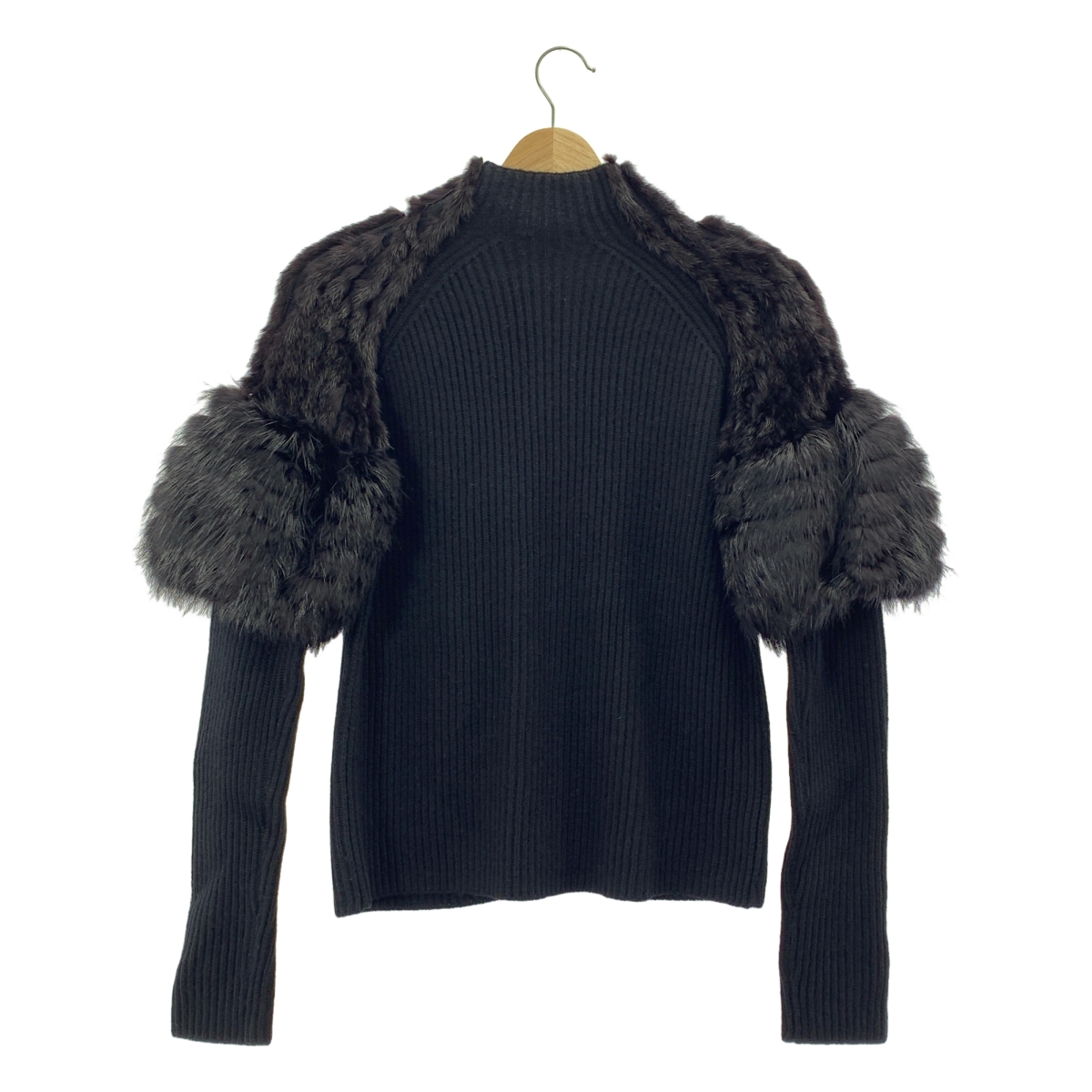 PRADA / プラダ カシミヤ ミンク ビーバー ファー付き ジップアップニット