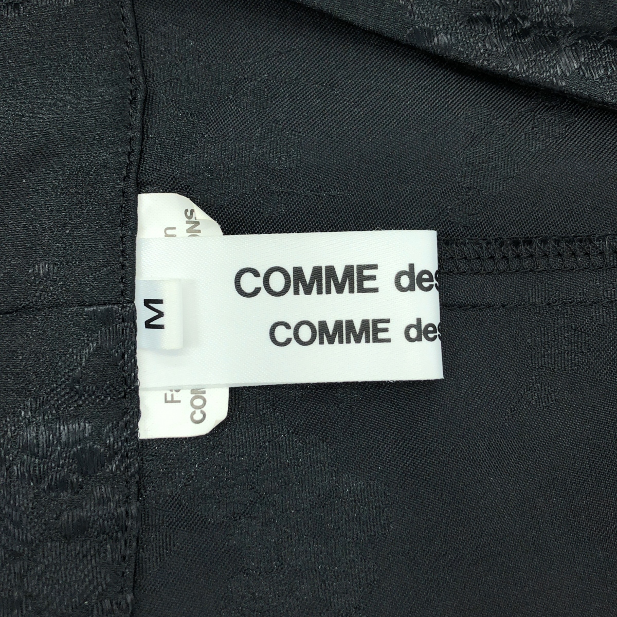 COMME des GARCONS COMME des GARCONS / コムコム ポリエステル ジャガード カシュクール スリット ノーカラー ジャケット