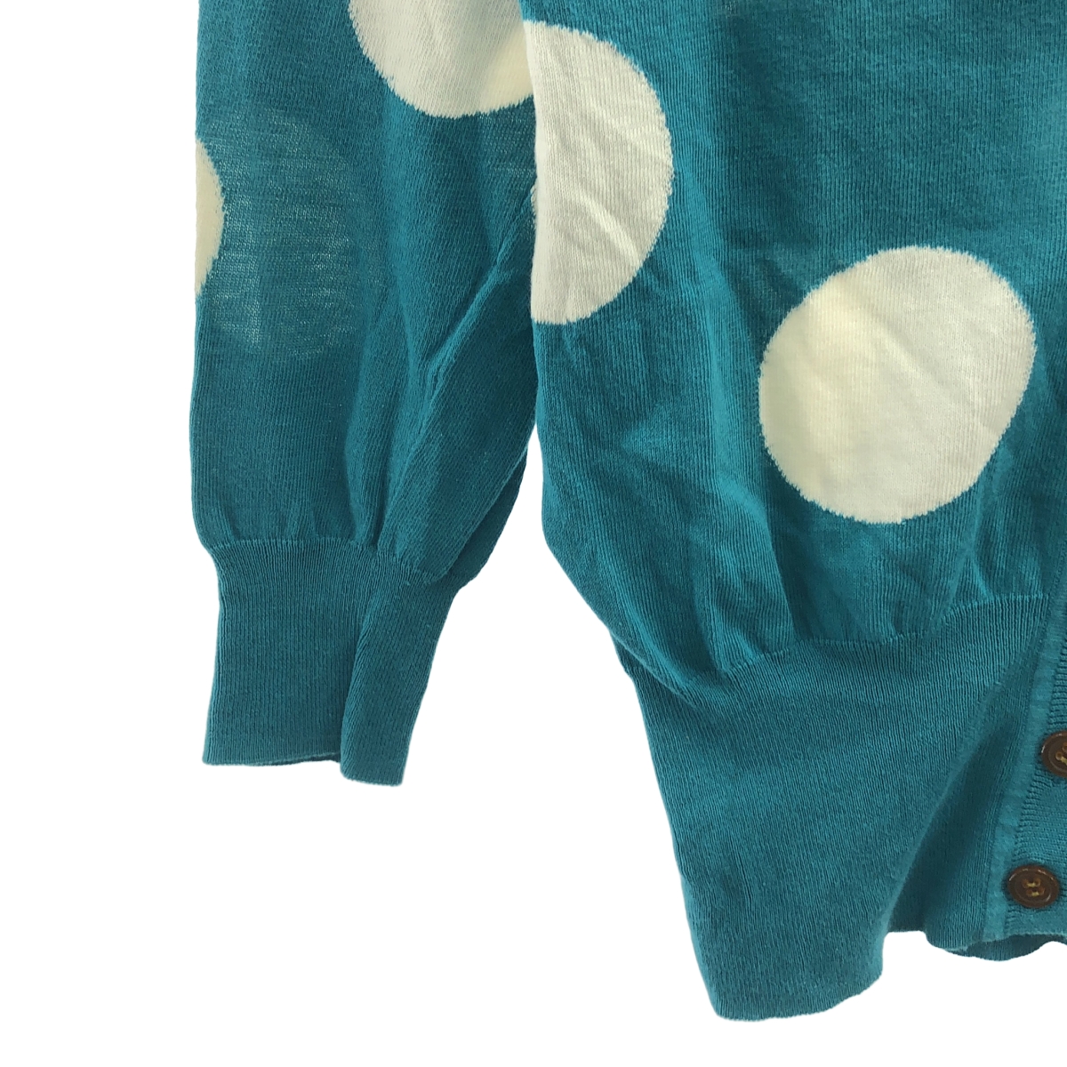 VIVIENNE WESTWOOD RED LABEL / ヴィヴィアンウエストウッドレッドレーベル コットン ロゴ 刺しゅうドット ニットカーディガン