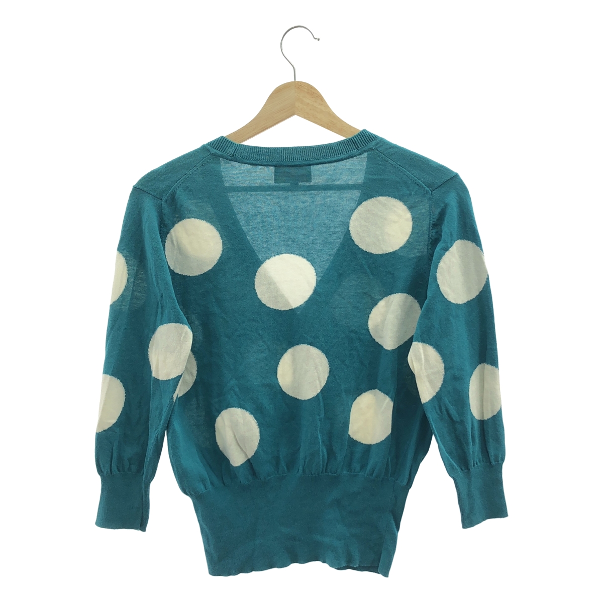 VIVIENNE WESTWOOD RED LABEL / ヴィヴィアンウエストウッドレッドレーベル コットン ロゴ 刺しゅうドット ニットカーディガン