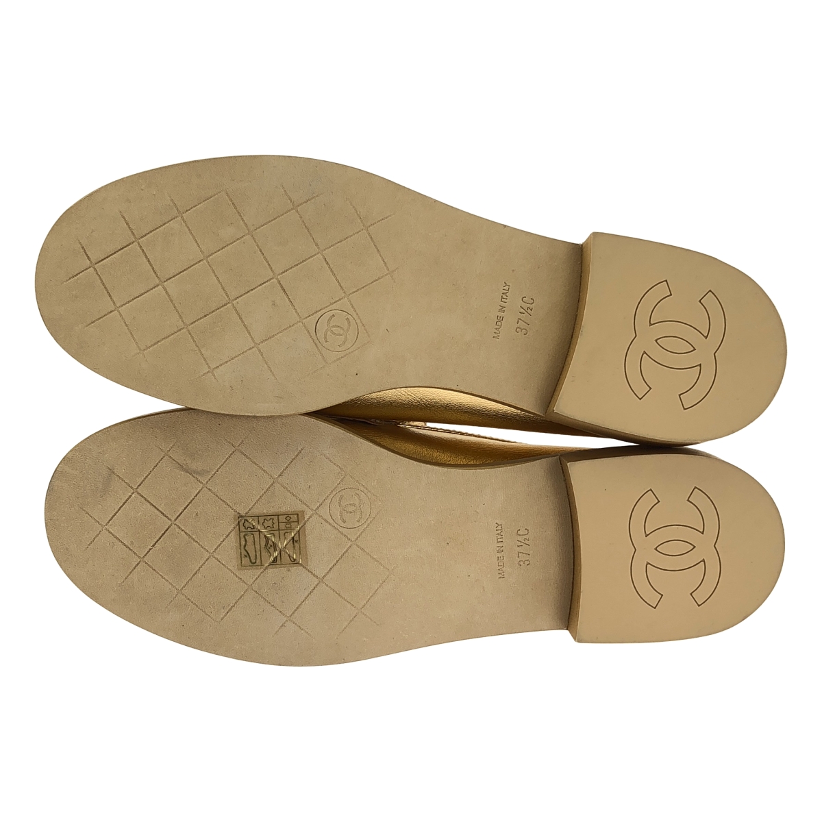 CHANEL / シャネル ココマーク カメリア レザーローファー