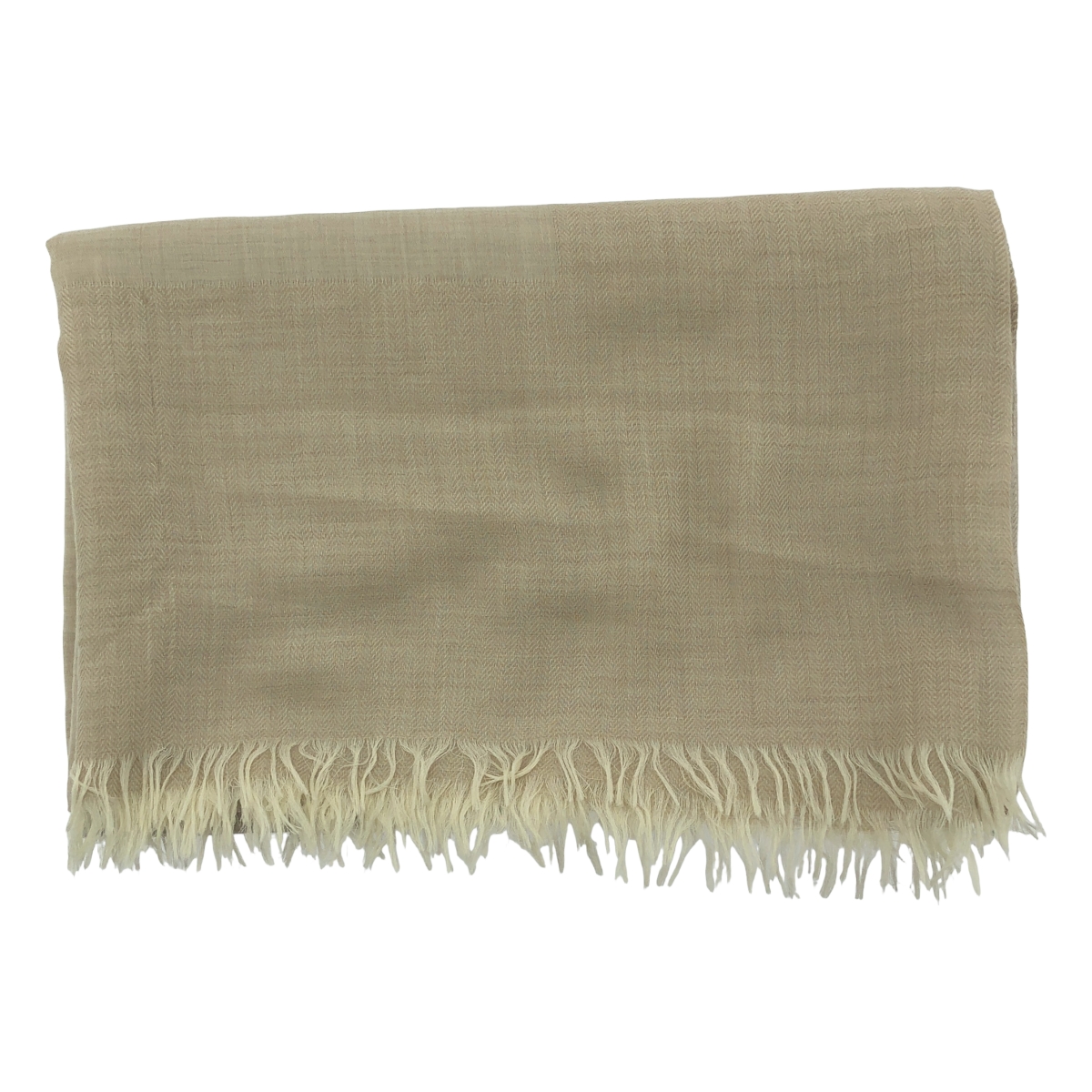 HERMES / エルメス カシミヤ フリンジ ヘリンボーン 大判 ストール マフラー / ユニセックス