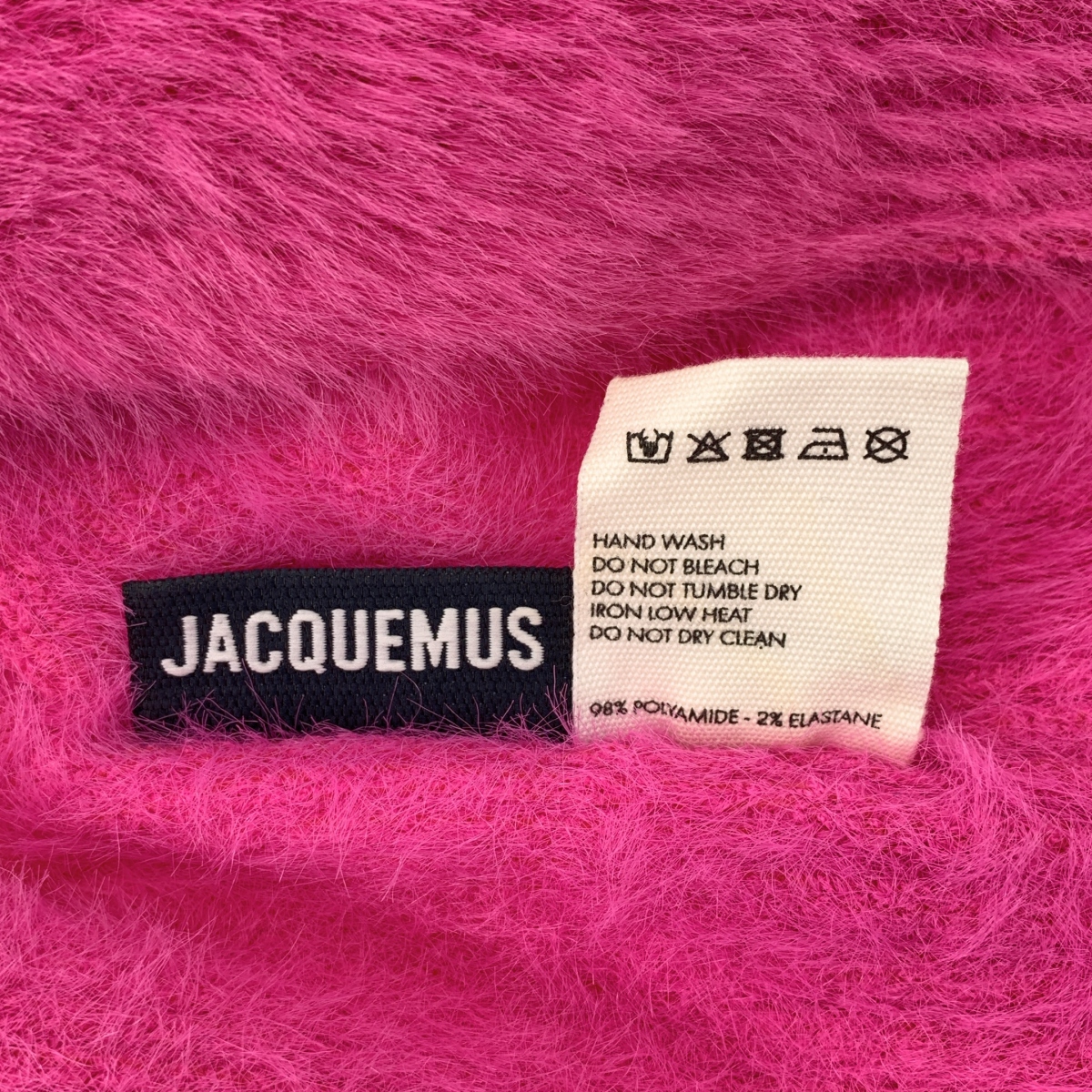 JACQUEMUS / ジャックムス La Mille Neve シャギー ロゴプレート プルオーバー 半袖ニット ボレロ