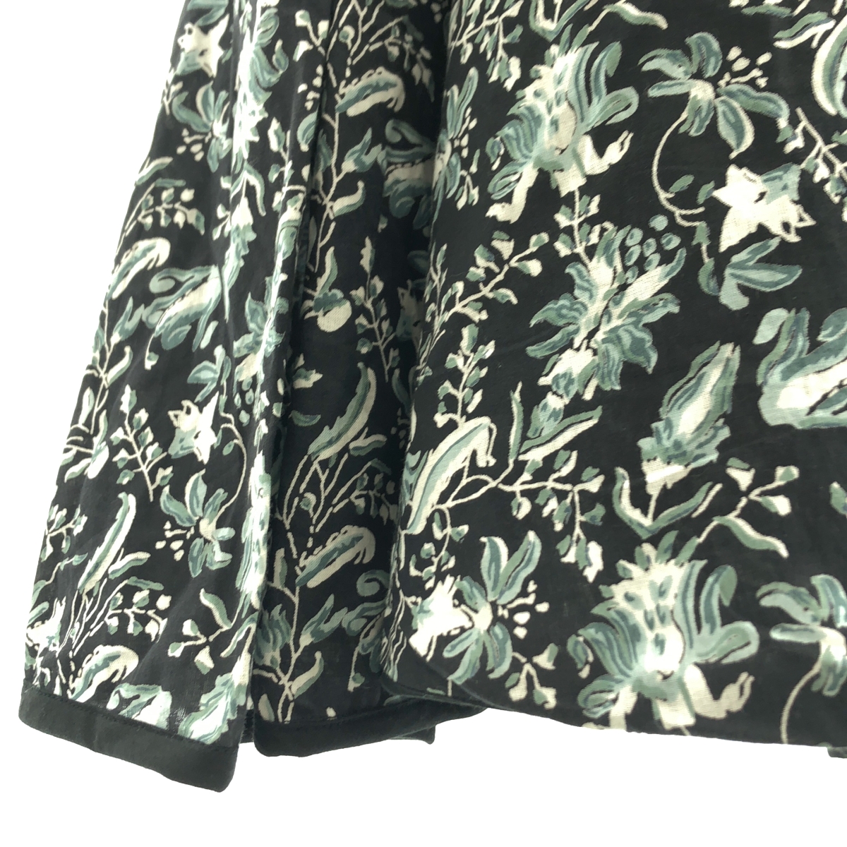 CASA FLINE / カーサフライン コットン イレヘム プリント ドレス ノースリーブワンピース