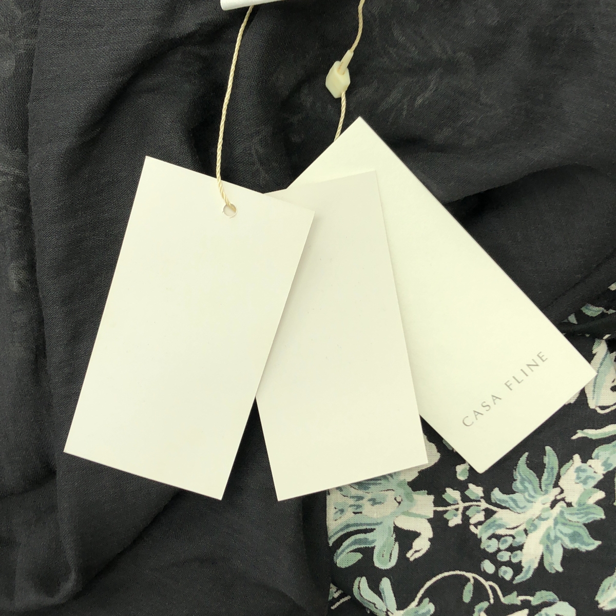 CASA FLINE / カーサフライン コットン イレヘム プリント ドレス ノースリーブワンピース