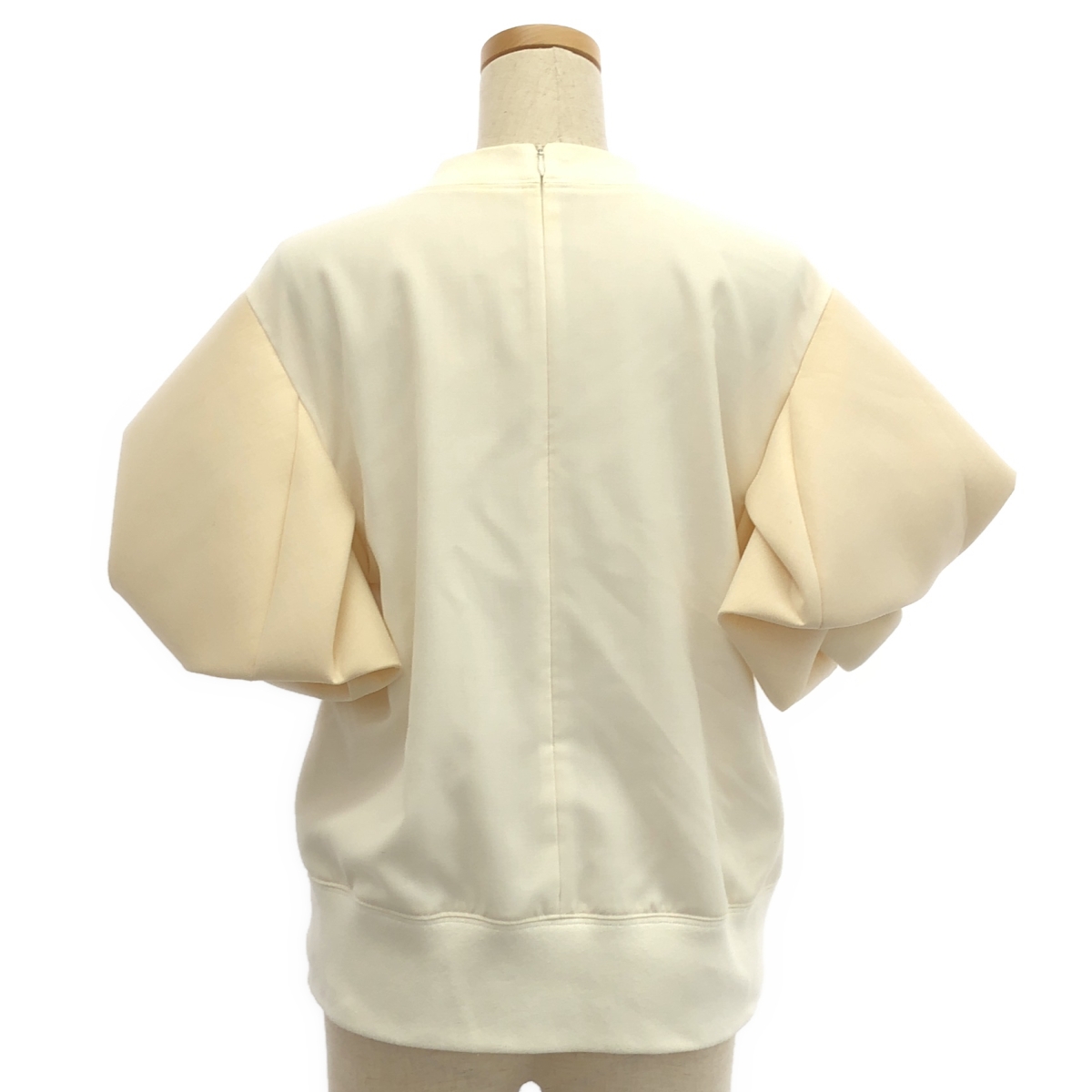 sacai / サカイ 異素材 切替 ドッキング ボリュームスリーブ スウェット トレーナー ブラウス