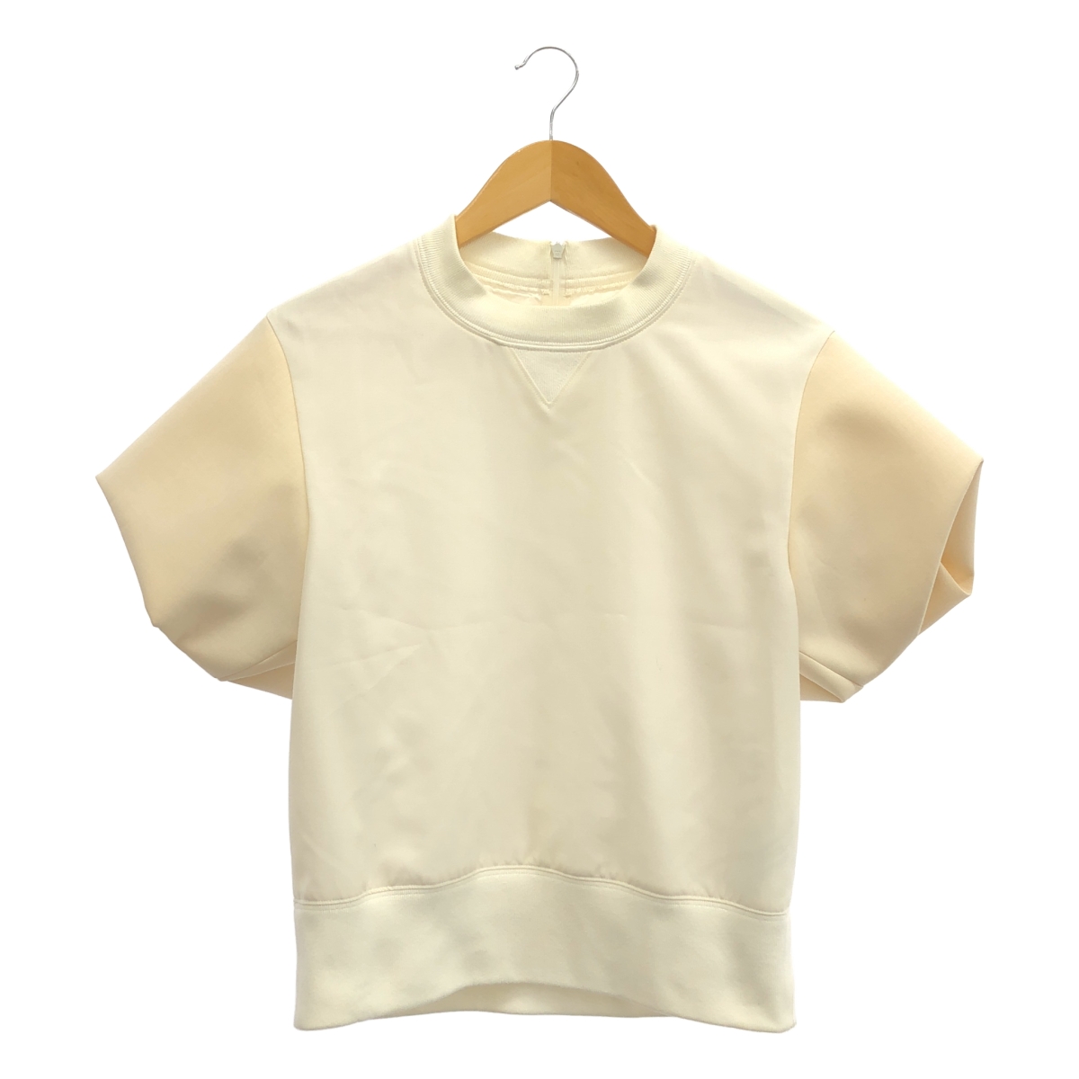 sacai / サカイ 異素材 切替 ドッキング ボリュームスリーブ スウェット トレーナー ブラウス