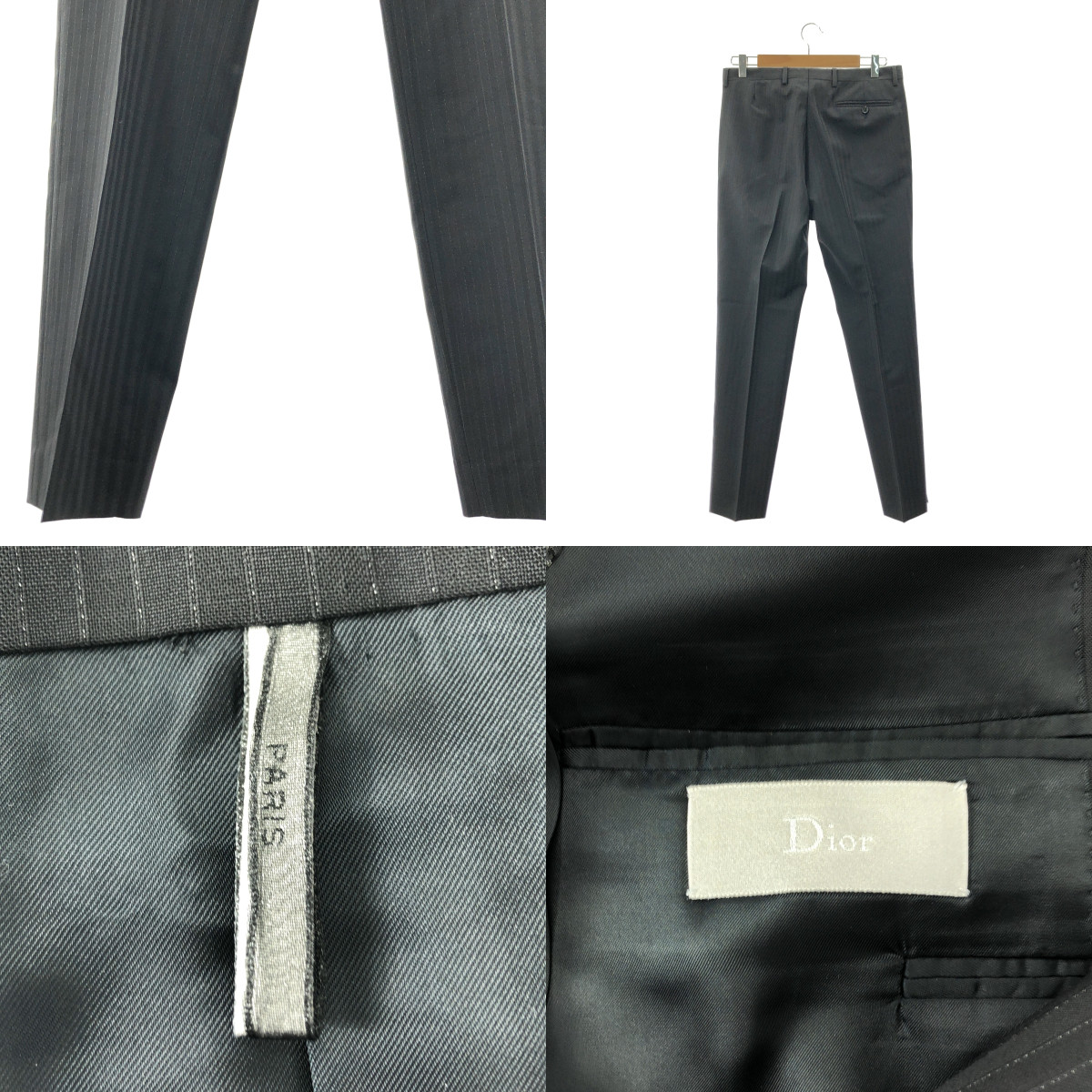 Dior homme / ディオールオム セットアップ シャドウストライプ シングル テーラードジャケット / スラックス パンツ