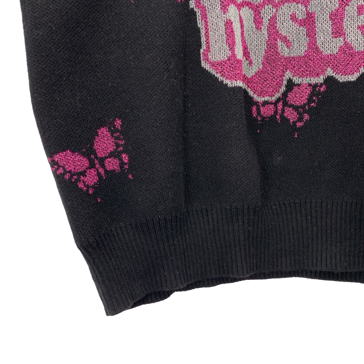HYSTERIC GLAMOUR / ヒステリックグラマー BUTTERFLY WOMAN HEAD / コットン ガール サマー ニット
