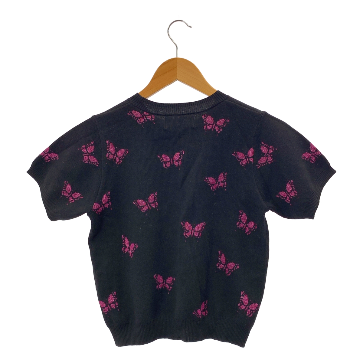 HYSTERIC GLAMOUR / ヒステリックグラマー BUTTERFLY WOMAN HEAD / コットン ガール サマー ニット