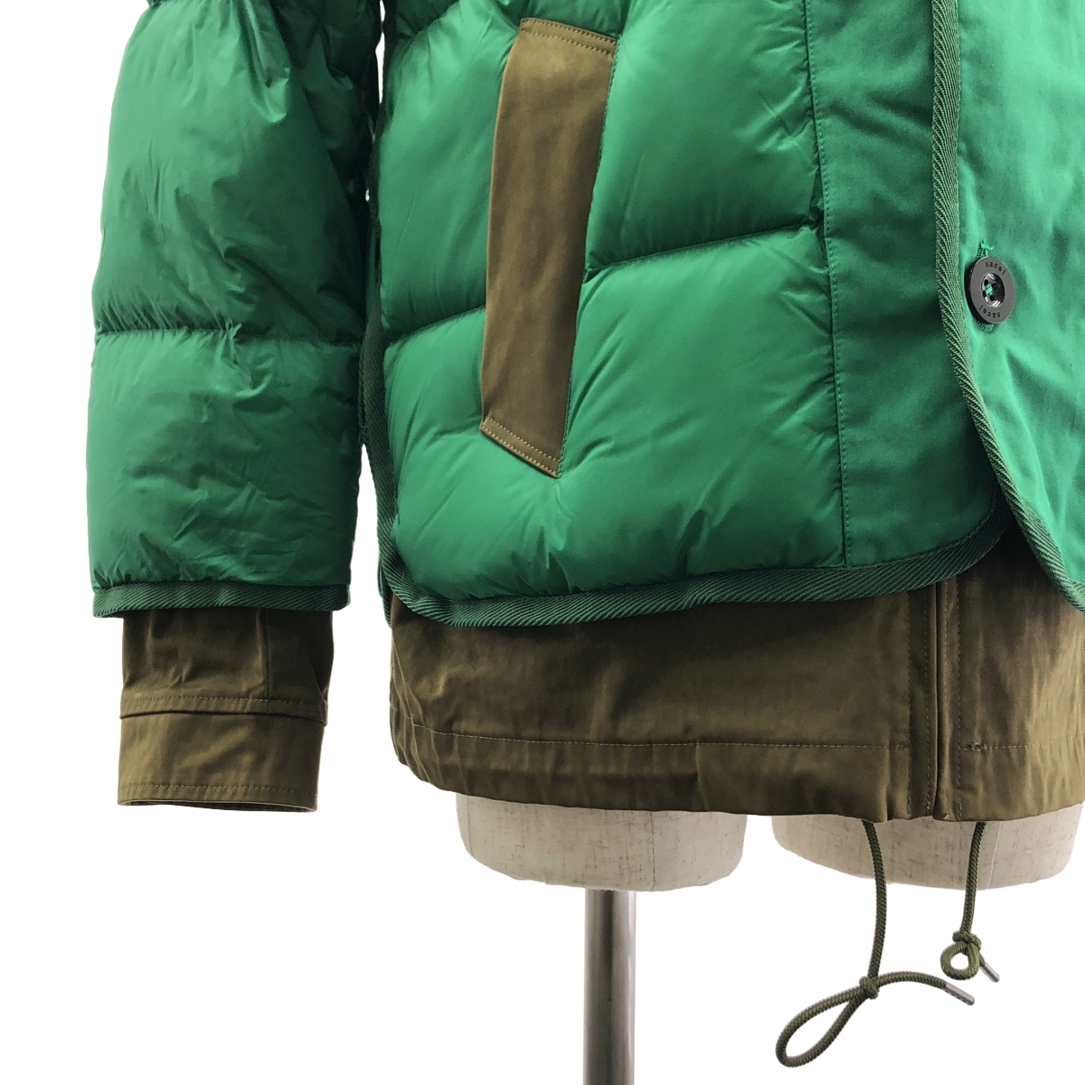 sacai / サカイ ×Ten c Down Jacket / バイカラー ドッキング サイドジップ ダウンジャケット フーディ