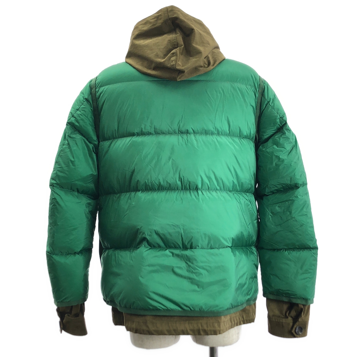 sacai / サカイ ×Ten c Down Jacket / バイカラー ドッキング サイドジップ ダウンジャケット フーディ