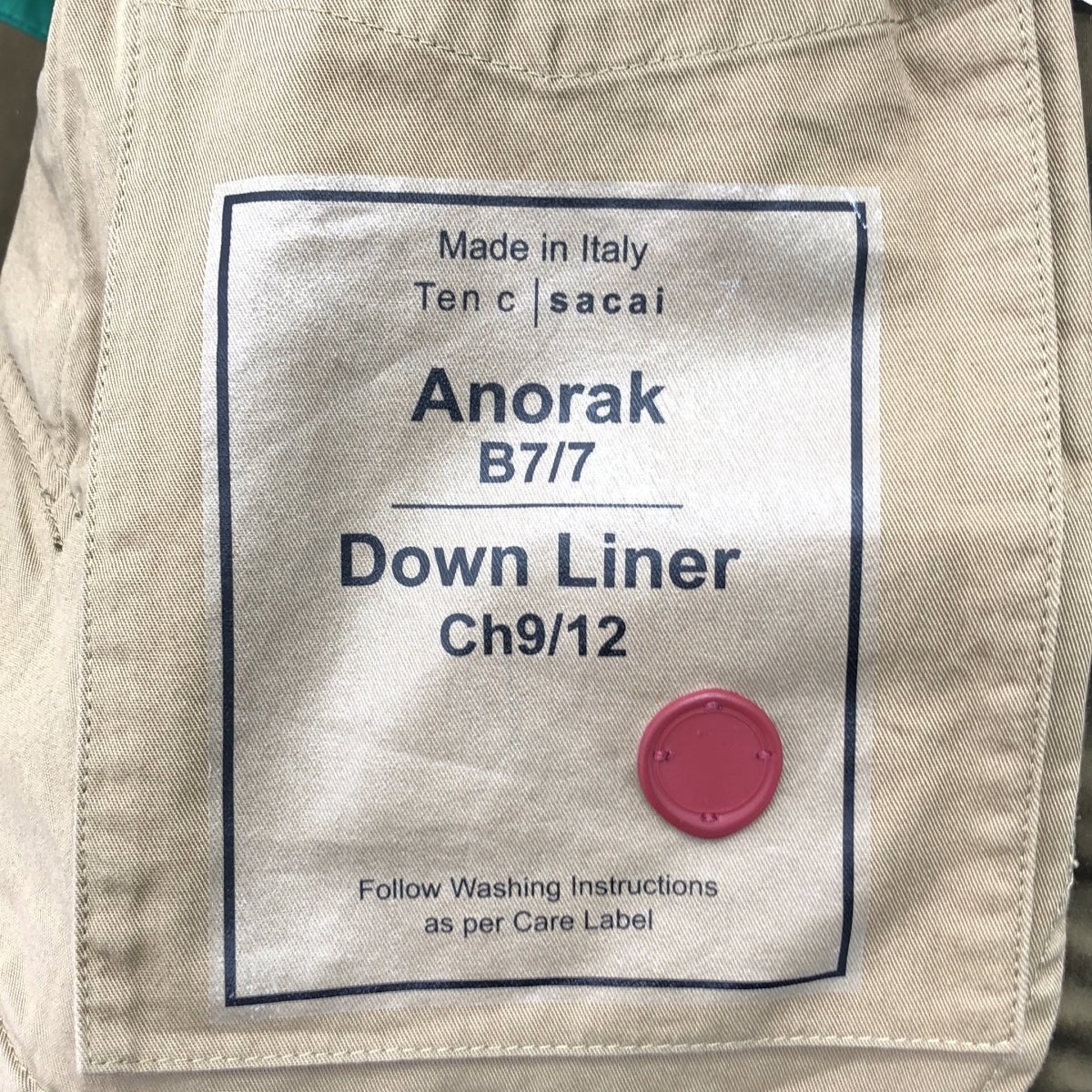 sacai / サカイ ×Ten c Down Jacket / バイカラー ドッキング サイドジップ ダウンジャケット フーディ