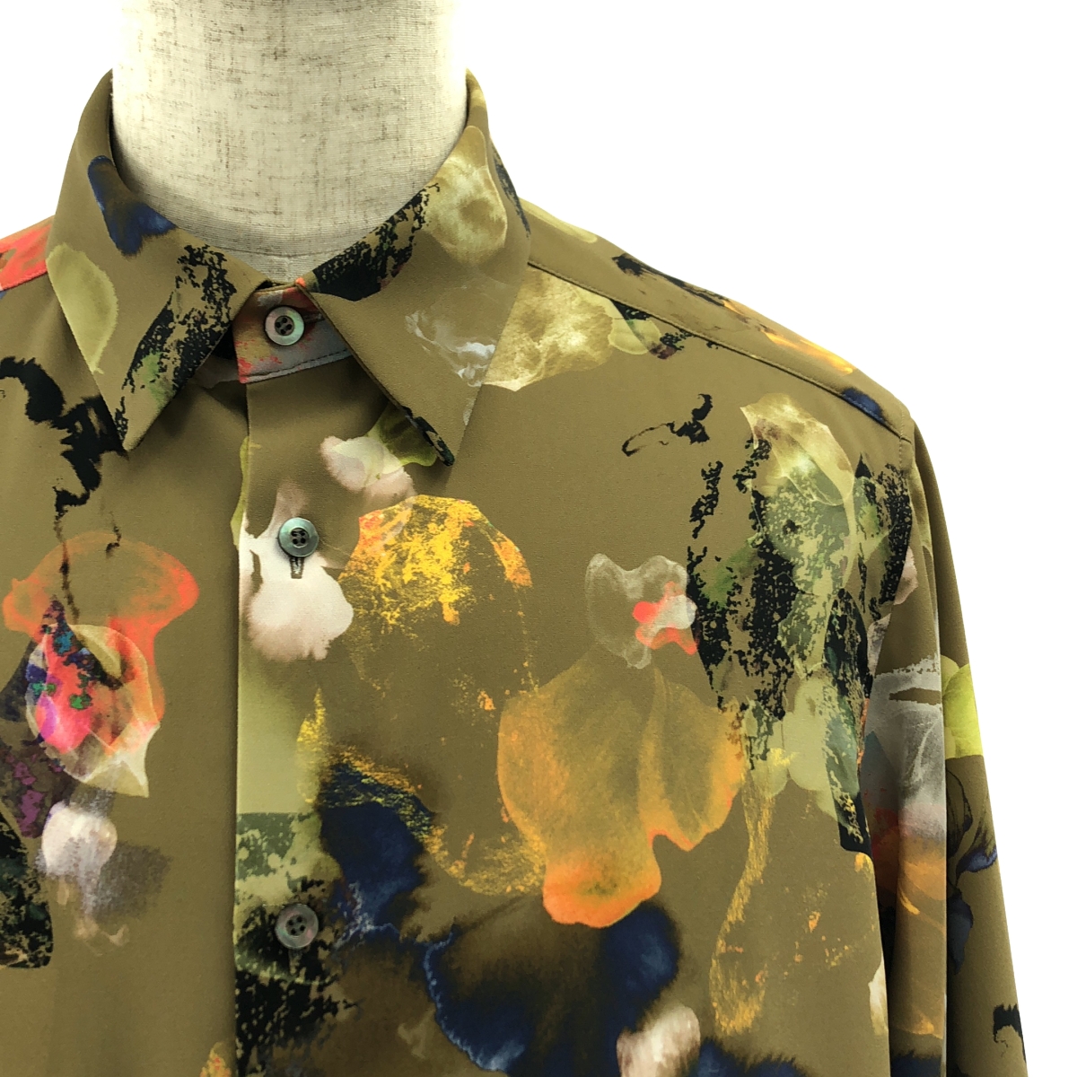 UJOH / ウジョー REGULAR COLLAR SHIRT / 総柄 ハイネック シャツ