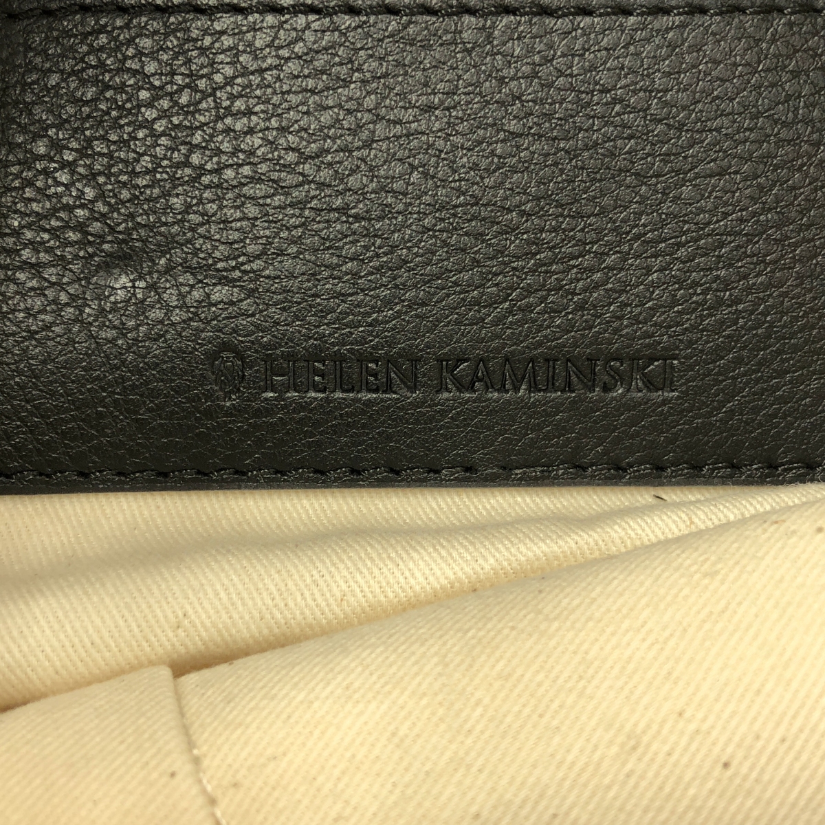 Helen Kaminski / ヘレンカミンスキー 2way ショルダー付き レザー 切替 リーフチャーム カゴ ハンドバッグ