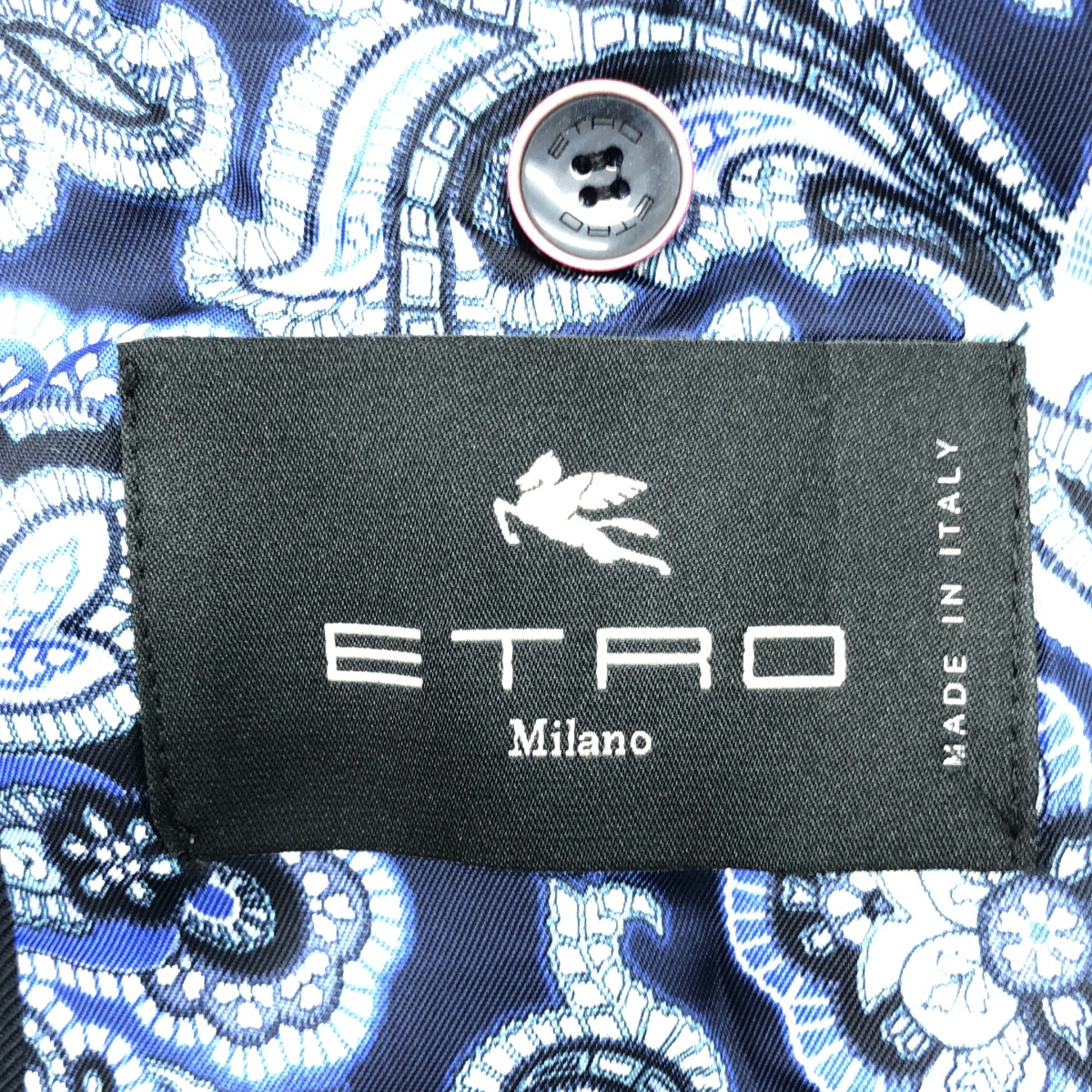 ETRO / エトロ ウール チェック ペイズリー テーラードジャケット