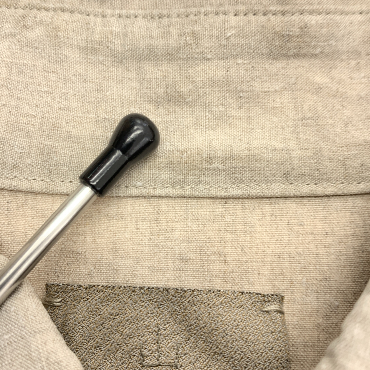 その他 塩縮加工 リネン ボタンダウンシャツ