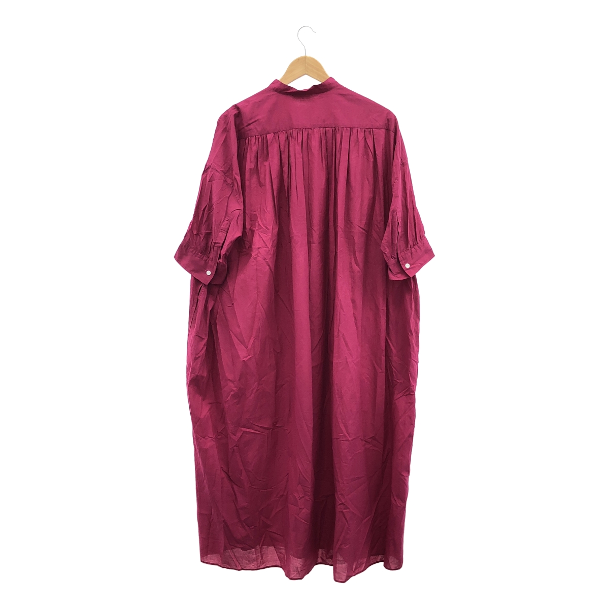 TOUJOURS / トゥジュー コットン バンドカラー シャツ ワンピース