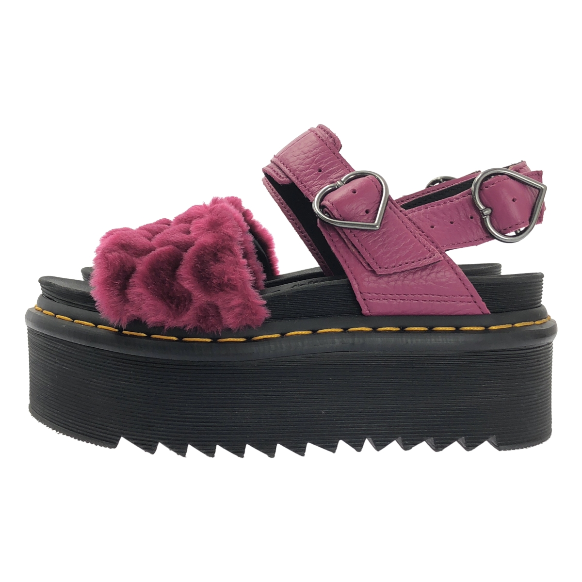 Dr.Martens / ドクターマーチン VOSS QUAD FLUFFY ハートモチーフ 厚底 サンダル
