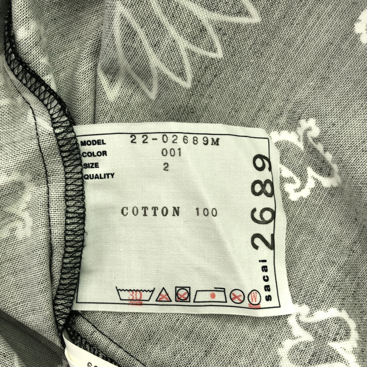 sacai / サカイ Bandana Print Shirt / バンダナ ペイズリー オープンカラー シャツ