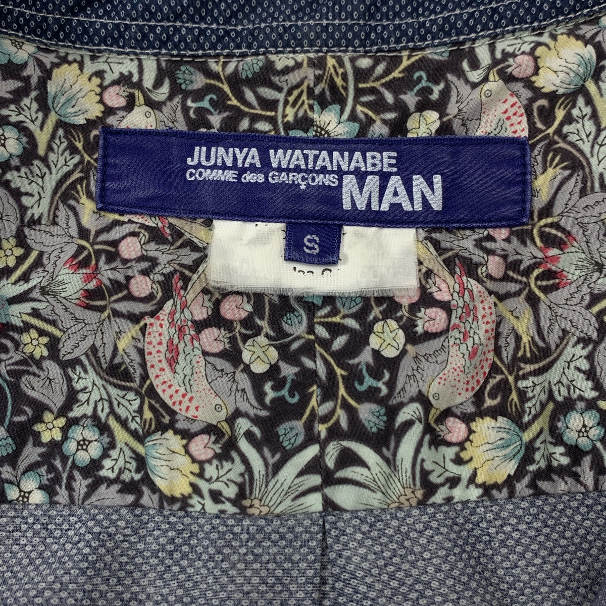 JUNYA WATANABE COMME des GARCONS MAN / ジュンヤワタナベコムデギャルソンマン 異素材切替 小紋柄 コットン シャツ