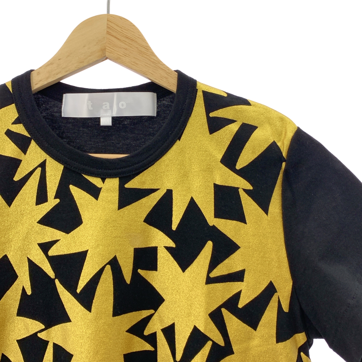 tao COMME des GARCONS / タオコムデギャルソン メタリック スタープリント Tシャツ