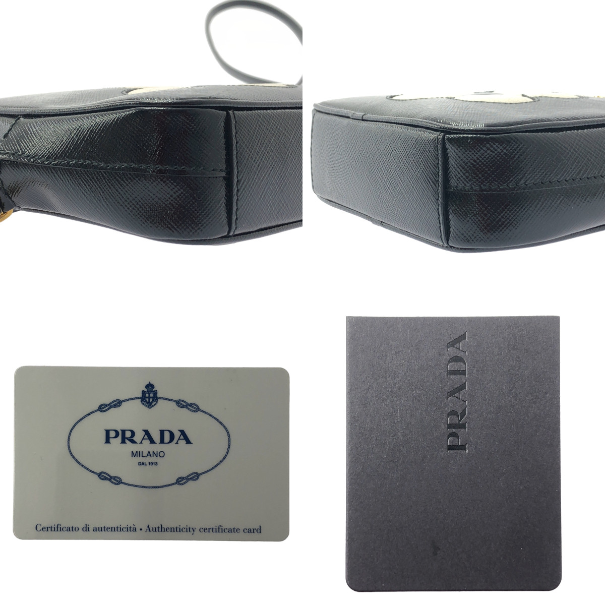 PRADA / プラダ ロゴ フラワー ポシェット ショルダーバッグ