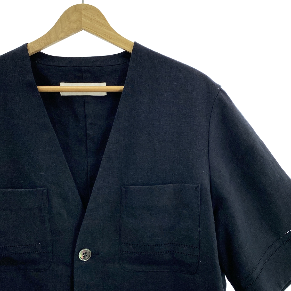 GALERIE VIE / ギャルリーヴィー リブコンビフレンチリネン ハーフスリーブジャケット