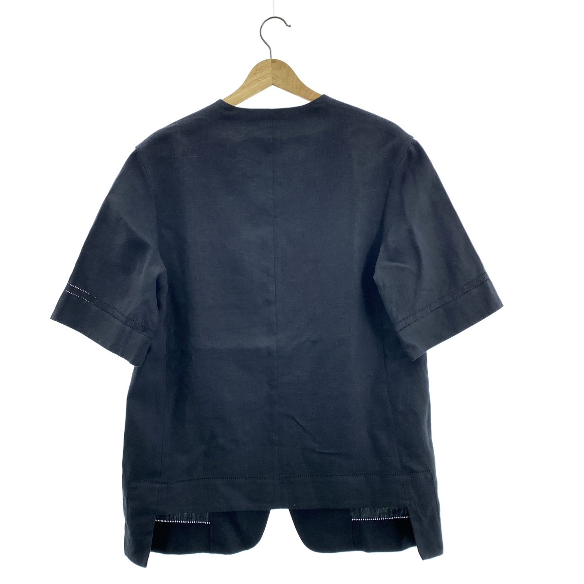 GALERIE VIE / ギャルリーヴィー リブコンビフレンチリネン ハーフスリーブジャケット