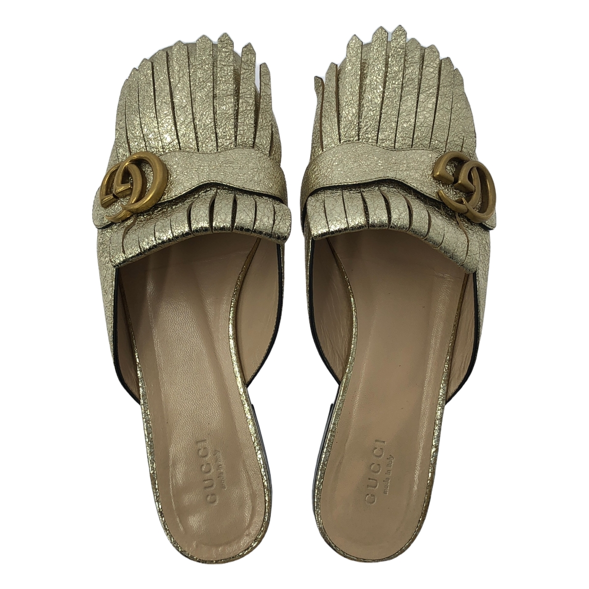 GUCCI / グッチ GGマーモント パテントレザー キルト サンダル