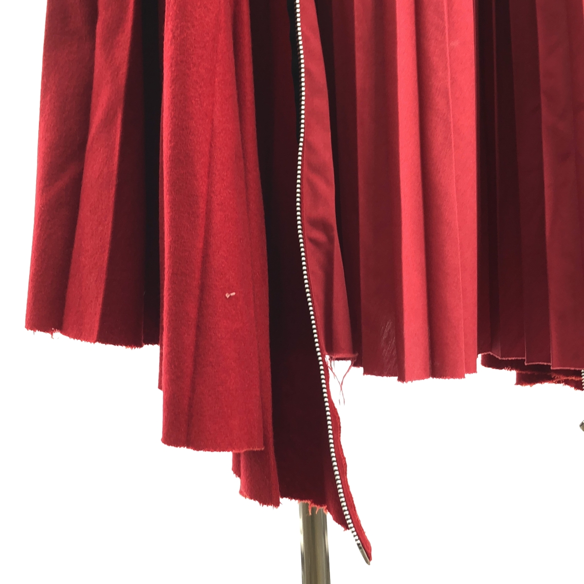 sacai / サカイ Zip Detail Pleated Skirt / 異素材 切替 プリーツ レイヤード スカート
