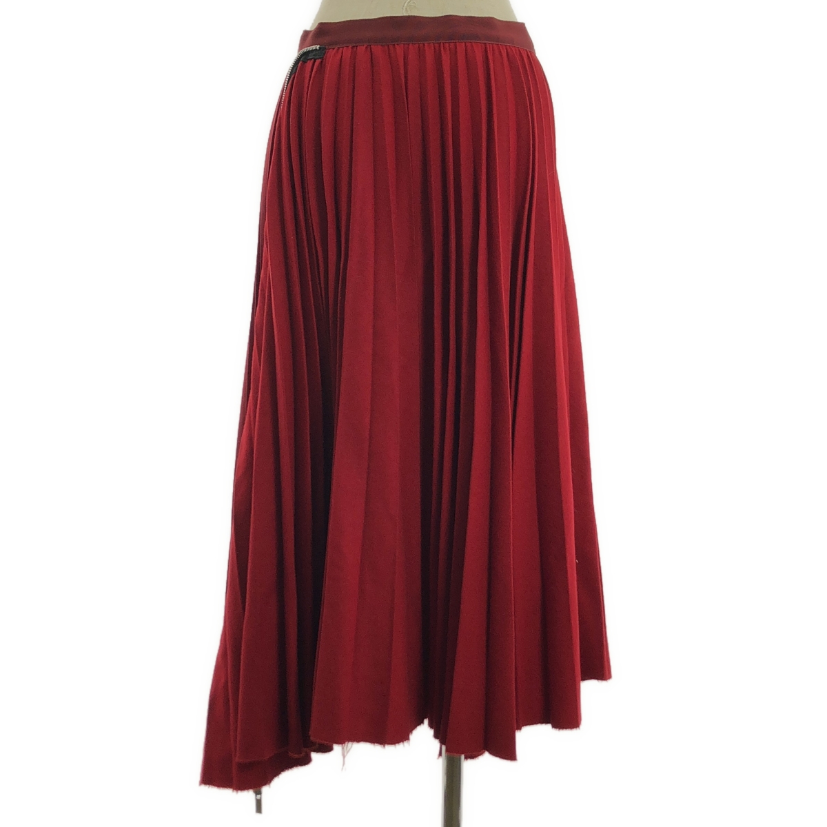sacai / サカイ Zip Detail Pleated Skirt / 異素材 切替 プリーツ レイヤード スカート