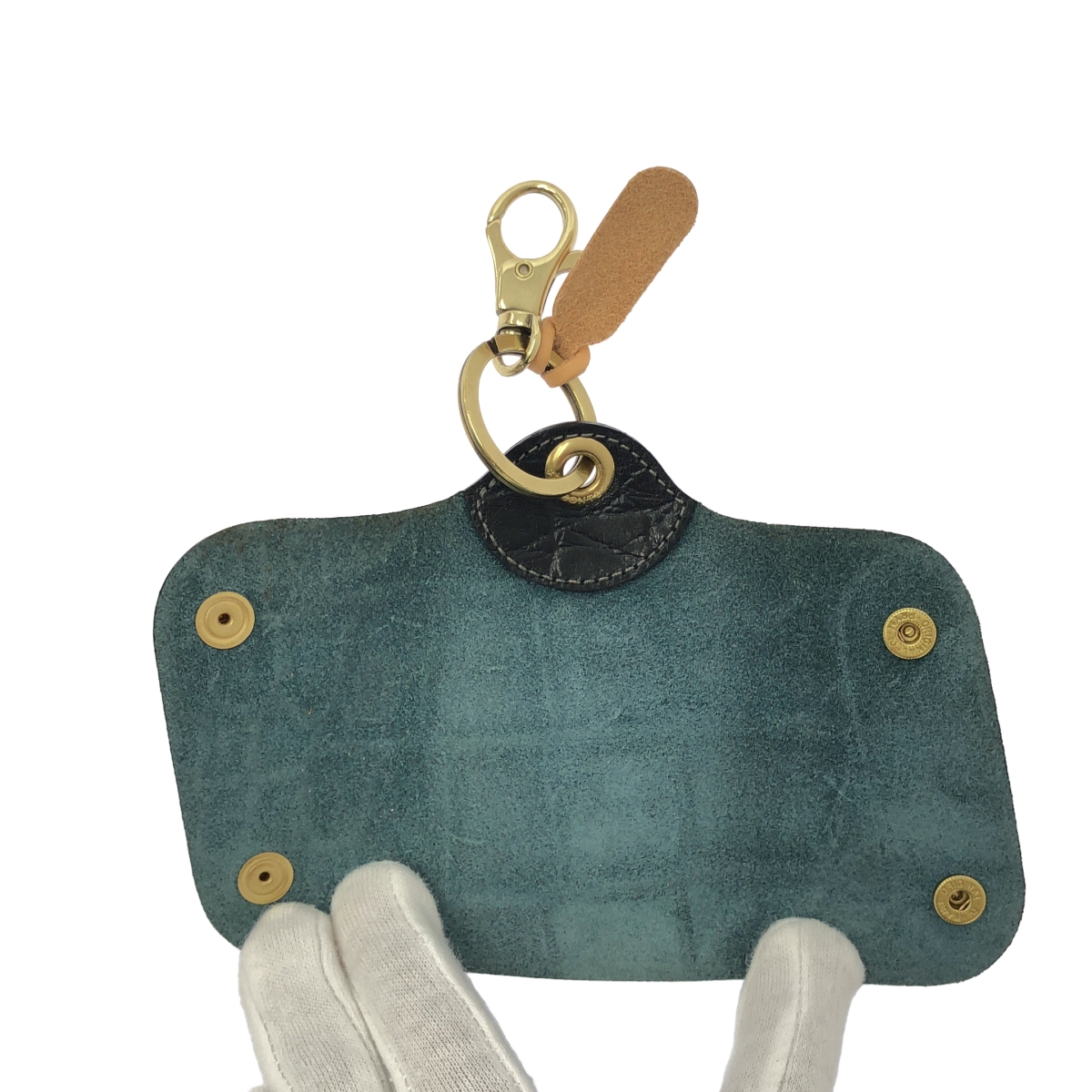 IL BISONTE / イルビゾンテ クロコ型押し キーリング / キーケース / スマートキー用