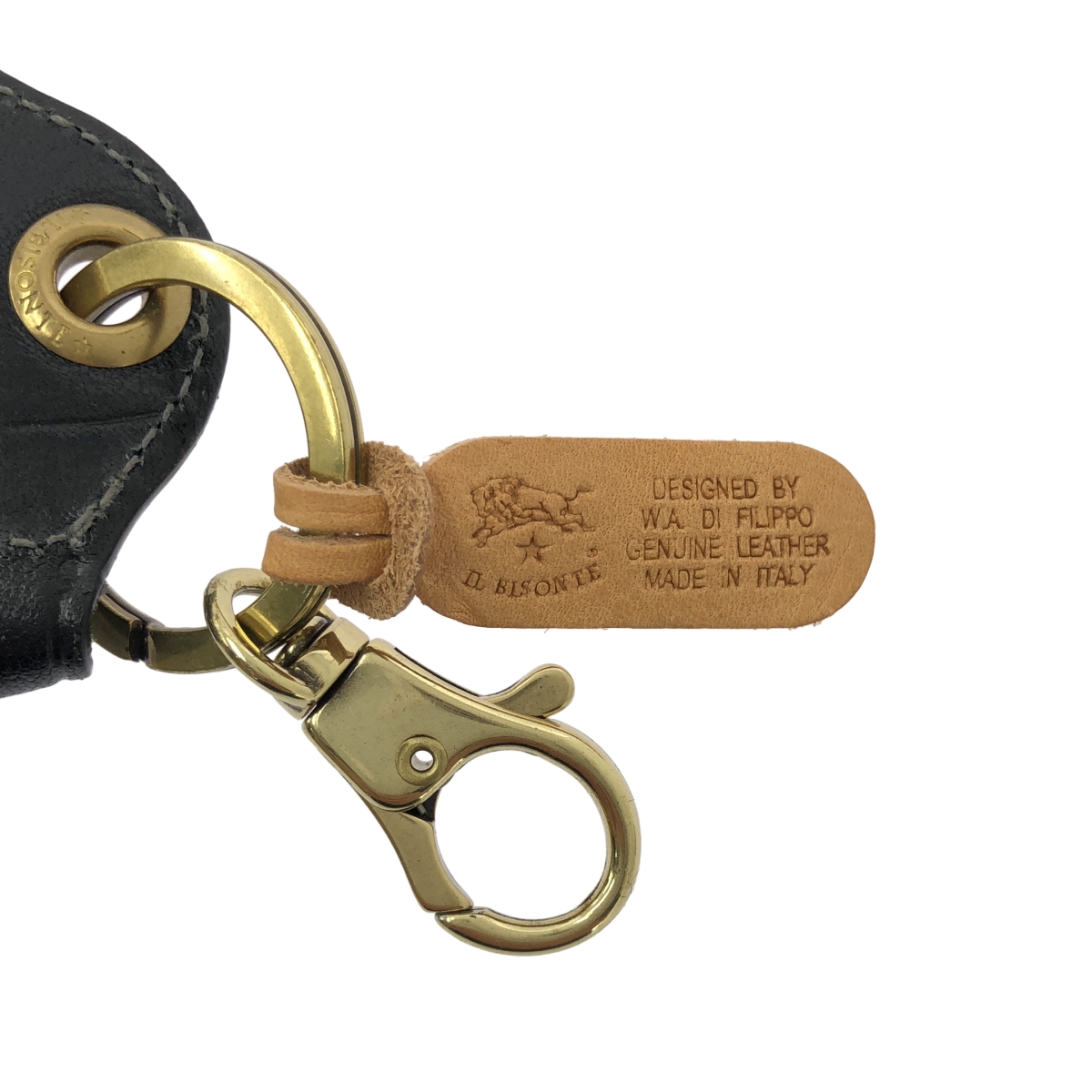 IL BISONTE / イルビゾンテ クロコ型押し キーリング / キーケース / スマートキー用