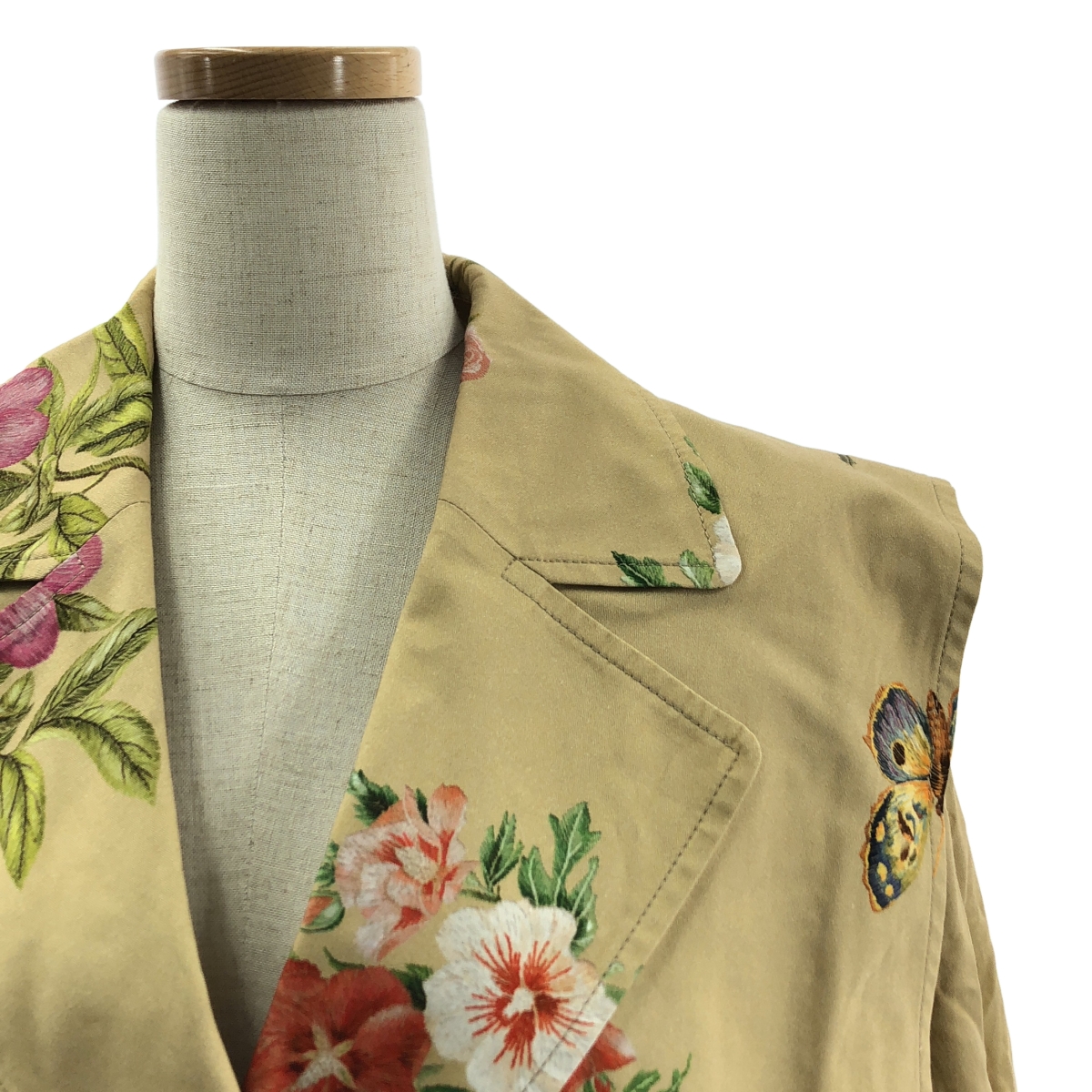 その他 総柄 フラワー ベルテッド ジャケット