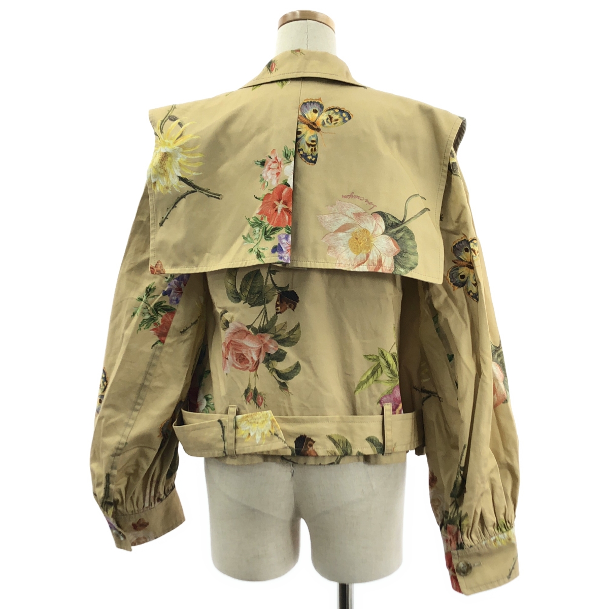 その他 総柄 フラワー ベルテッド ジャケット